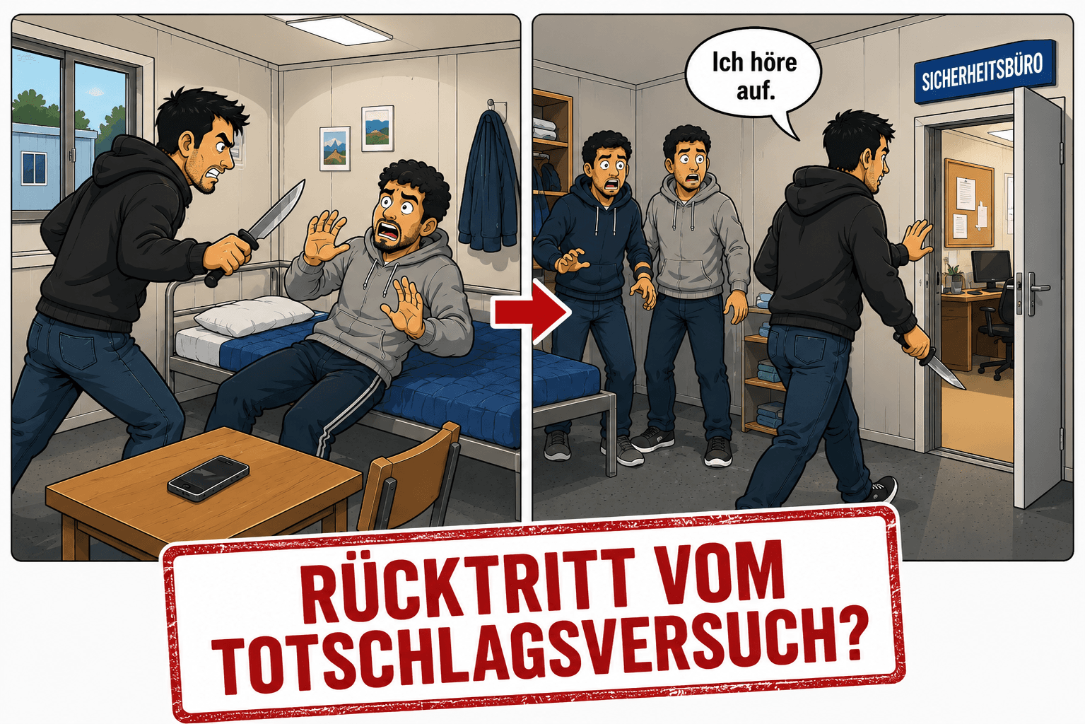 Messerangriff im Wohncontainer