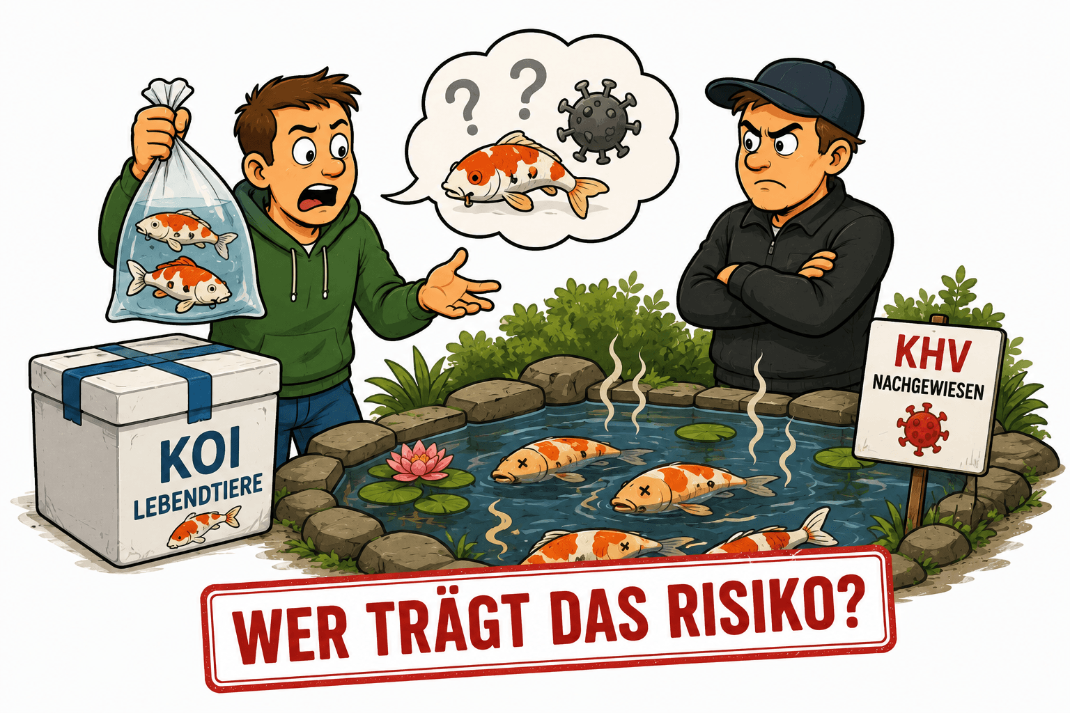 Virus im Koi-Teich